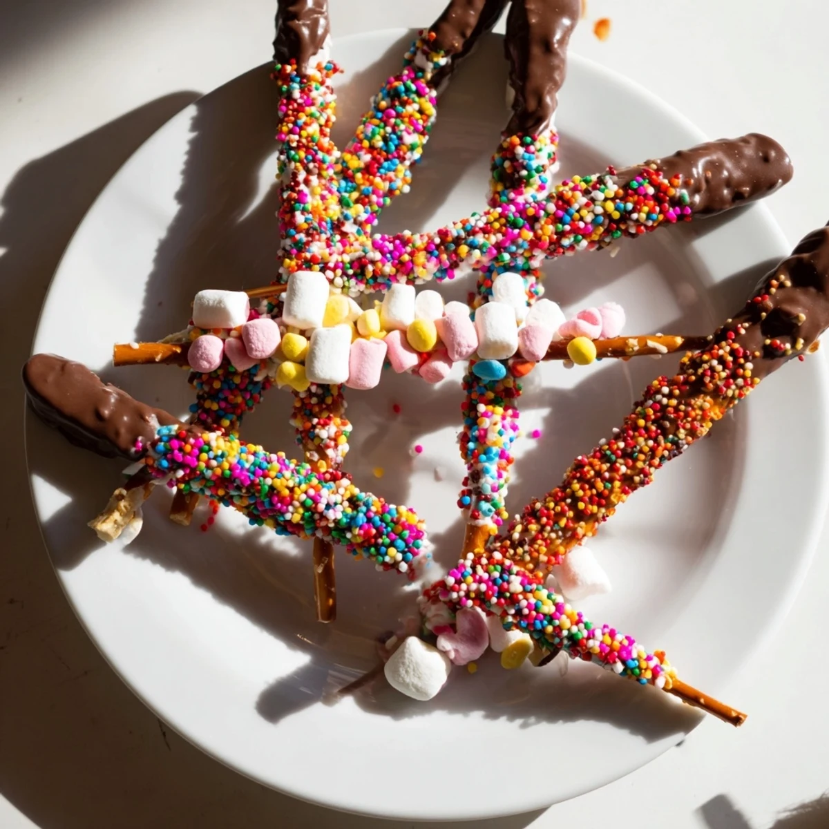 A colorful Magical Wand Candy Board overflowing with sweets, perfect for a fun party treat.
