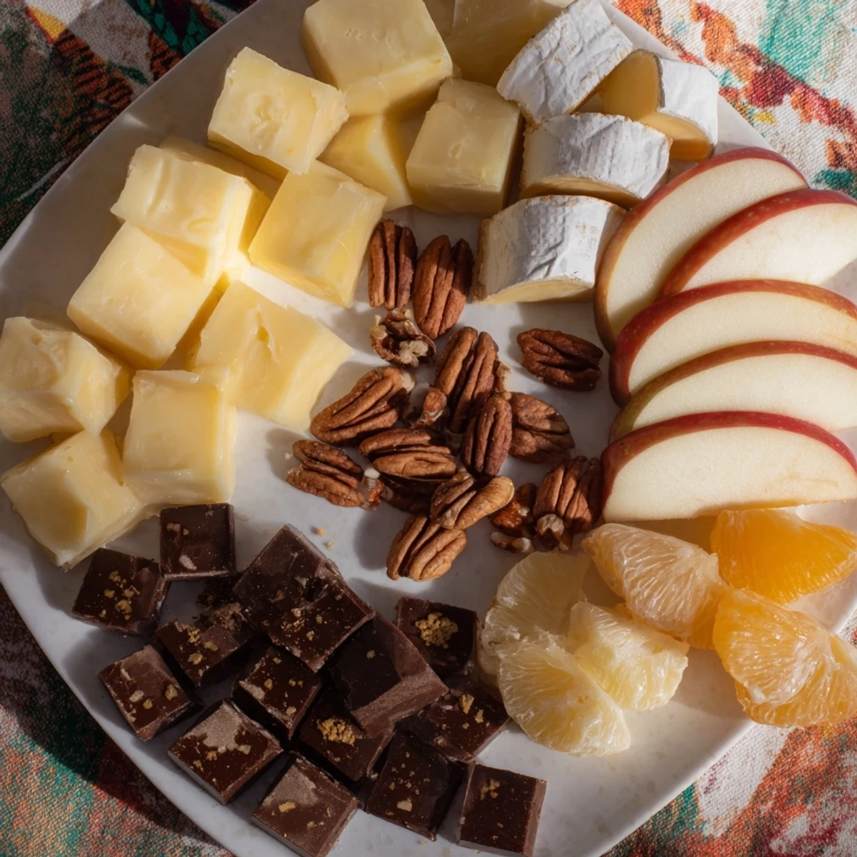 A beautifully presented Sweet Home Charcuterie Board, overflowing with cheeses, fruits, and meats for sharing.