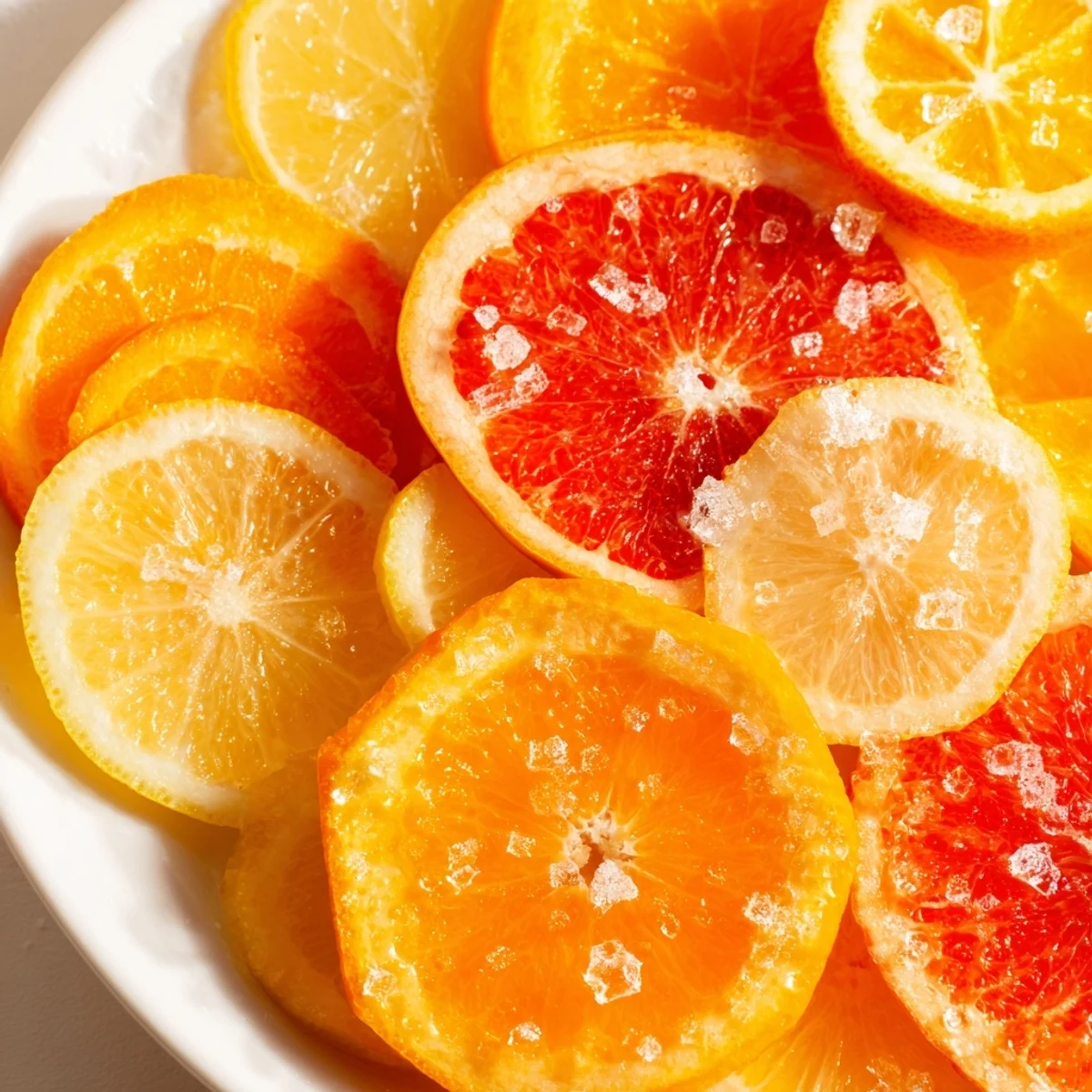 Freshly cut citrus slices, a flavorful garnish, adding a beautiful, colorful touch to any mocktail.