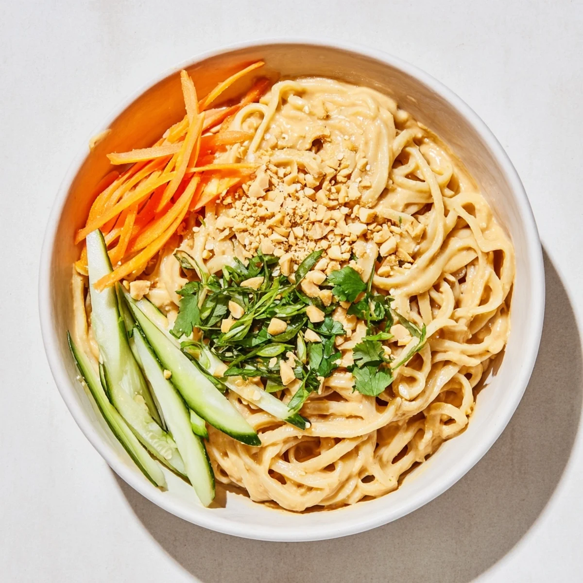 Kalte Sesam Nudeln cremig