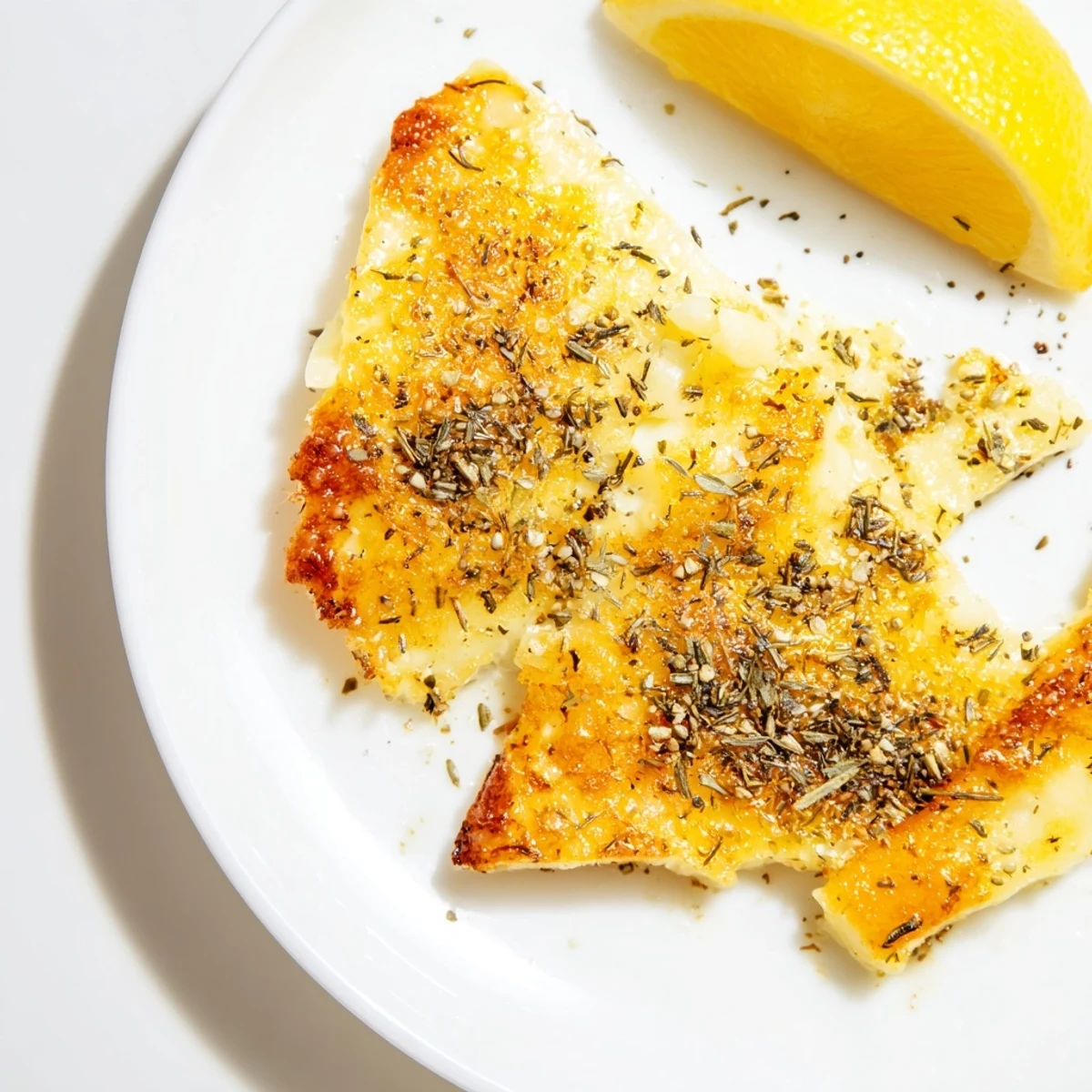 Close-up of bubbling, browned Saganaki cheese, ready to be drizzled with fresh lemon juice.