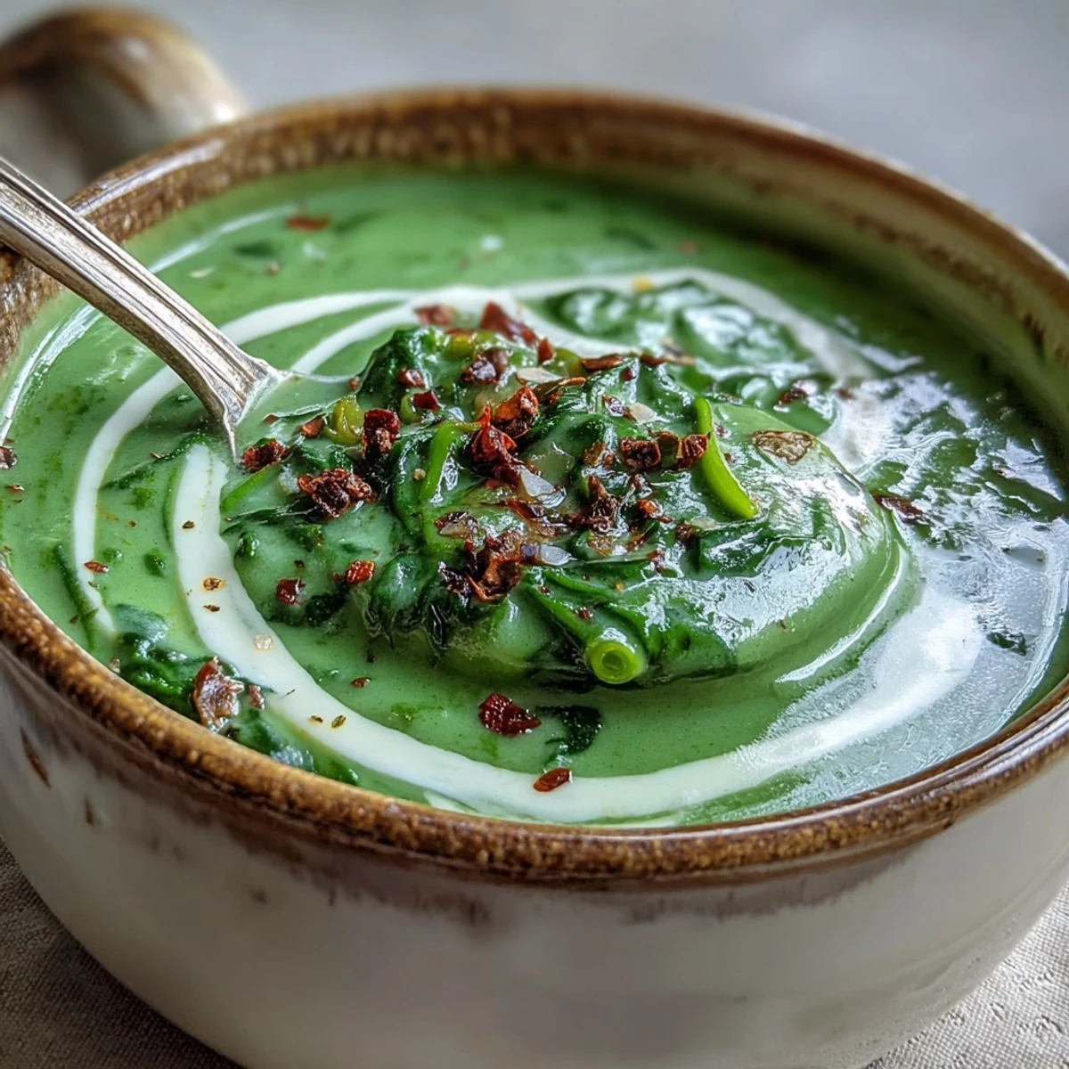Cremige Spinatsuppe