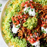 This photo features a colorful Chipotle Burrito Bowl copycat with tender carnitas, perfect for dinner.