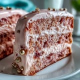 2. Zarter Samtkuchen in Rosé-Optik, geschichtet mit cremiger Creme-Frischkäse-Frosting und luxuriösem Gold-Drip für besondere Anlässe.  
