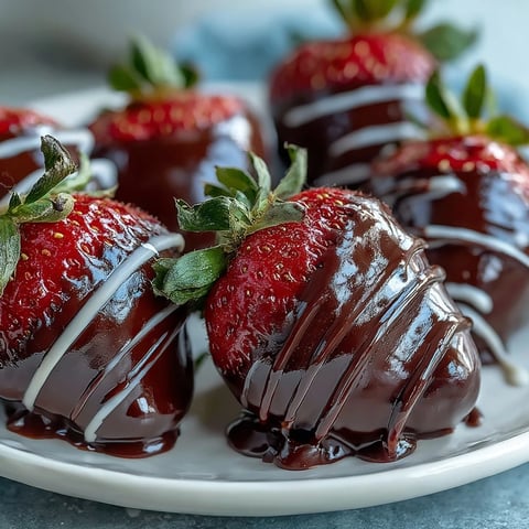 Frische Erdbeeren, umhüllt von glänzender Schokolade – ein perfekter Leckerbissen für romantische Anlässe.