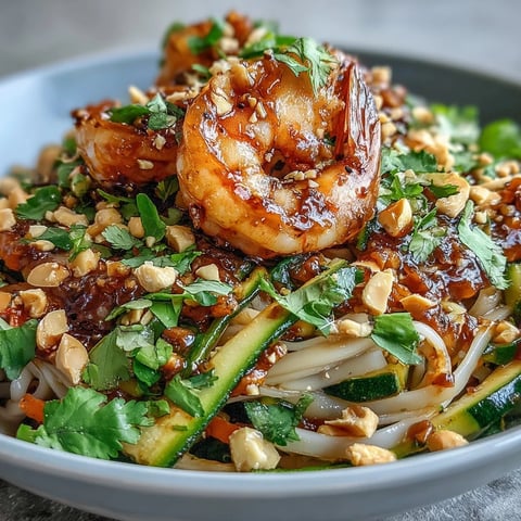 Frische Asian Noodle Bowl Garniert mit Kräutern und Erdnüssen für ein deftiges Abendessen.