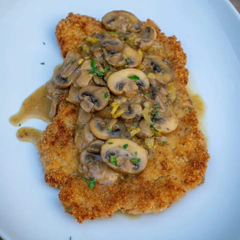 Hunters Schnitzel mit Sauce
