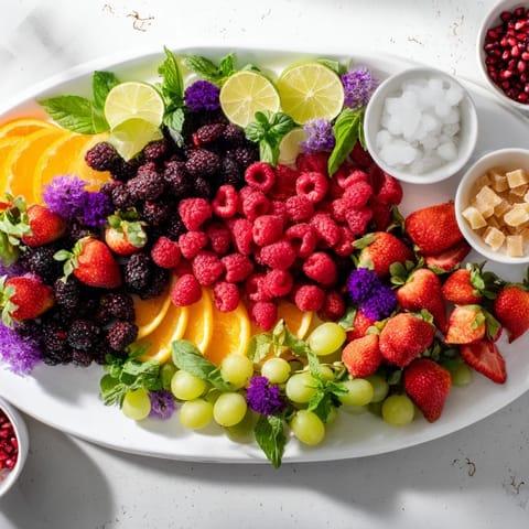 Bunte Garnitur mit Früchten #96