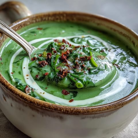 Cremige Spinatsuppe