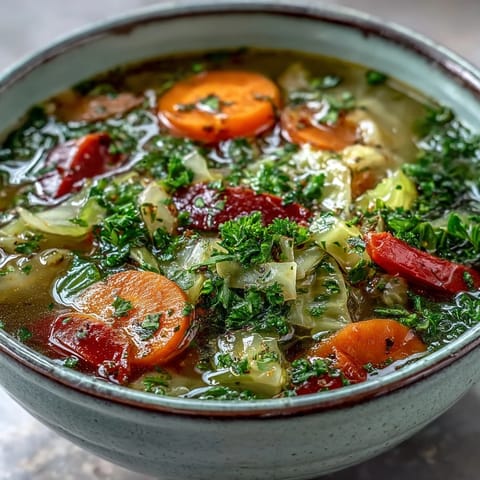 Kohlsuppe mit viel Gemüse