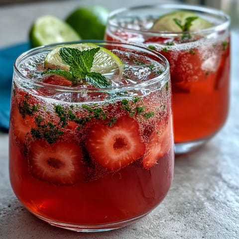 Erdbeer Zitronen Sprudel