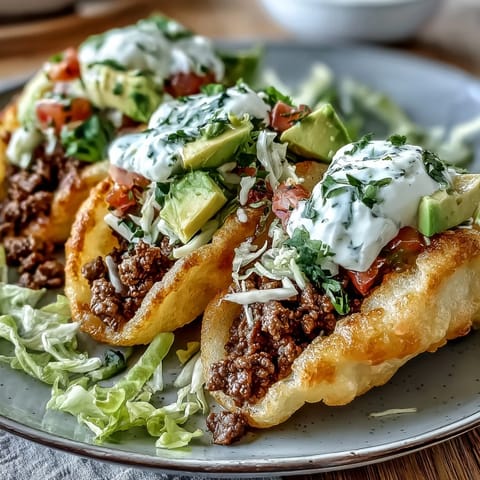 Wolkenbrot-Tacos mit Hackfleisch