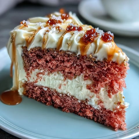 Rosé-Velvet-Kuchen mit Gold