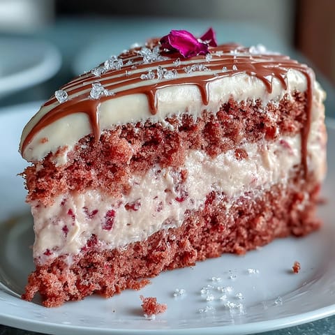 Rosé Velvet Torte mit Gold