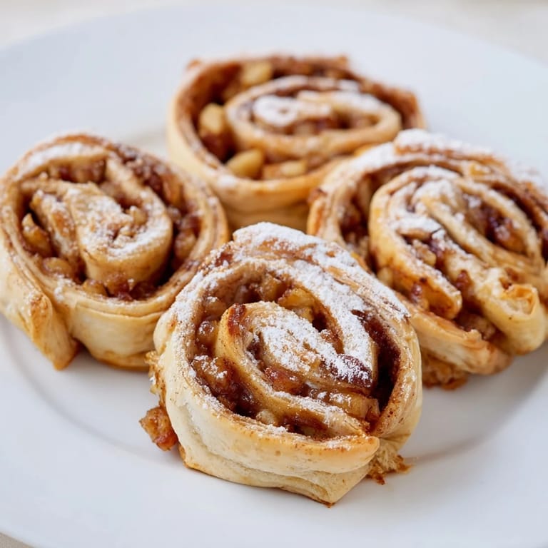 Crispy filo pastry filled with sweet spiced apples, the easy oven-baked apple strudel rolls are perfect.