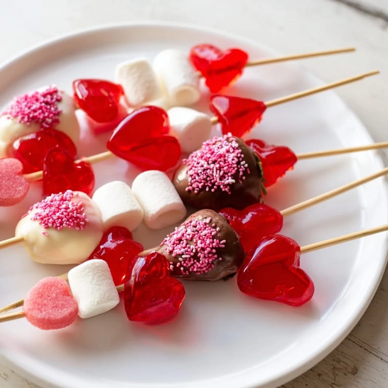 Delicious arrangement of a Cupid's Arrow Candy Tray, perfect for sharing on a romantic occasion.