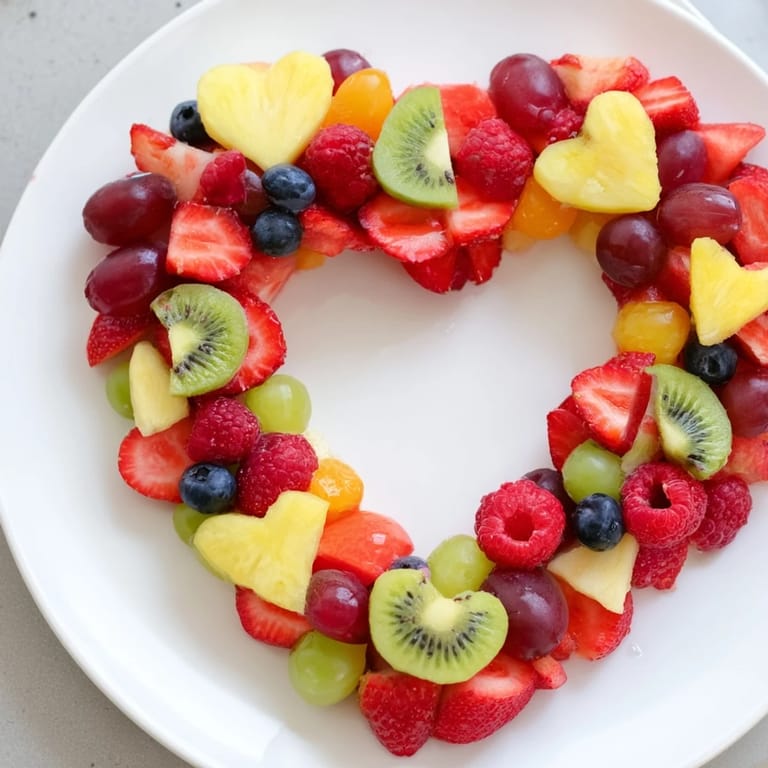 A visually stunning Sweetheart Fruit Board, featuring juicy watermelon hearts, perfect for sharing and enjoying.