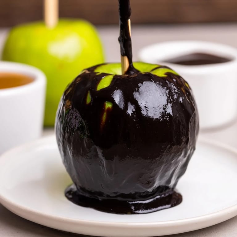 Dark and spooky, this image shows the vibrant poison apple treat board, perfect for Halloween celebrations.