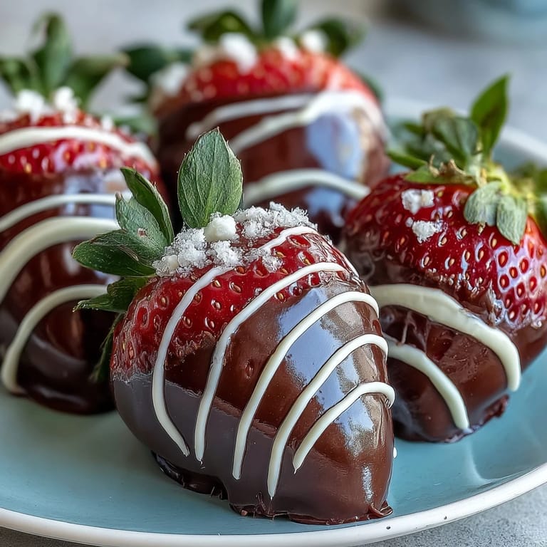 Hausgemachte Schokoladenerdbeeren mit knusprigem Topping, ideal für besondere Momente und Wein-Paarungen.