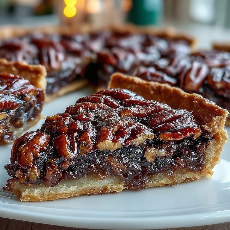 2. Dekadente Tarte mit dunkler Schokolade, bourbon-angereicherter Füllung und gerösteten Pekannüssen, perfekt für festliche Anlässe.  