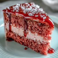 Rosé-Velvet-Torte mit Goldtropfen für die Brautparty – ein zartes, rosafarbenes Törtchen mit Roséwein, cremiger Frischkäsecreme und elegantem essbarem Goldtropfen.